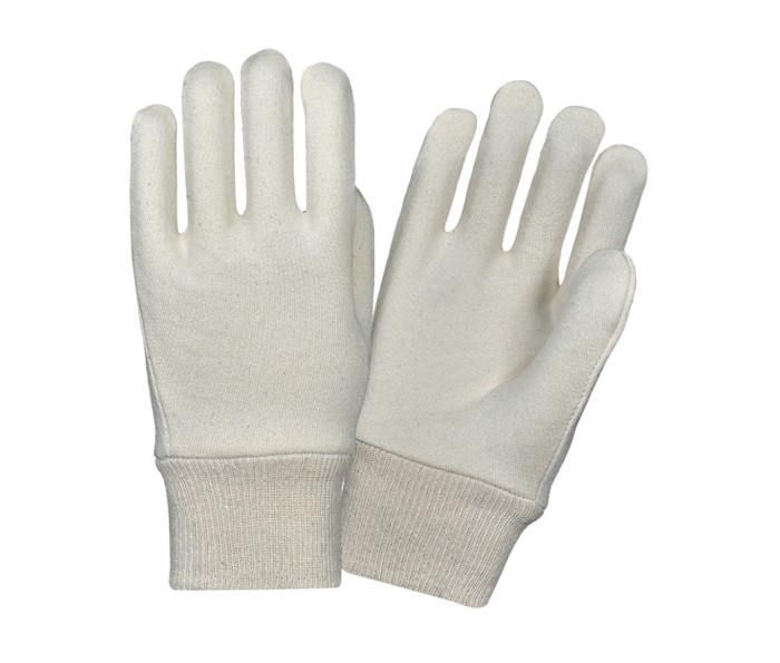 Jersey Gloves With Knitted Wrist Reversible Style